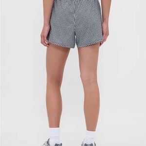 a.n.a Black and White Gingham High-Rise Women's Shorts